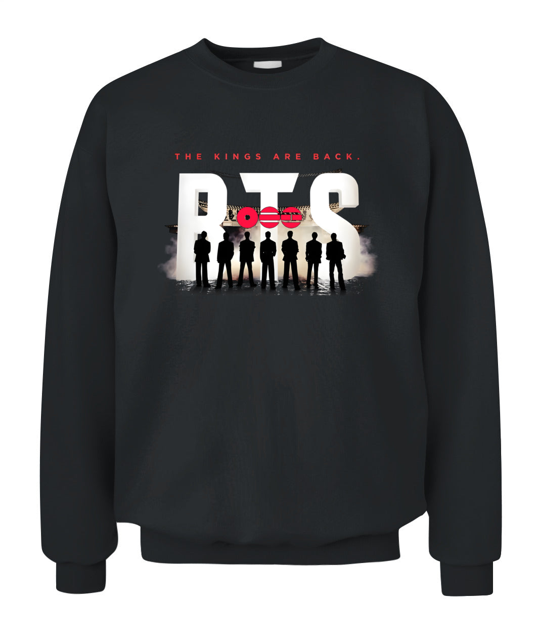 BurgerPrints [Double Sided] Bangtan Arirang Tracklist Unisex Crewneck Sweatshirt Black