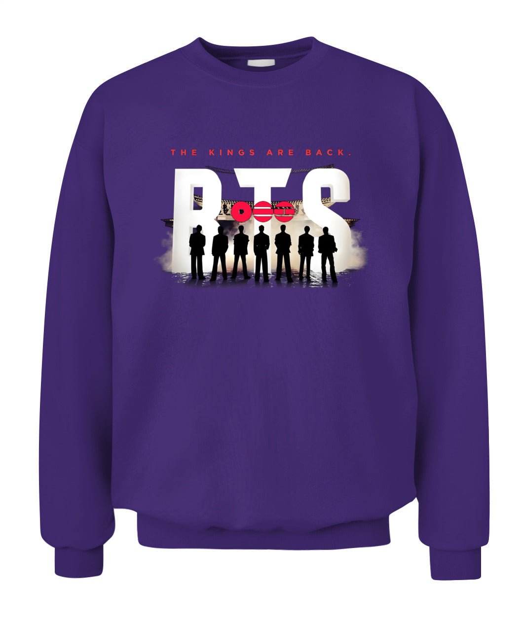 BurgerPrints [Double Sided] Bangtan Arirang Tracklist Unisex Crewneck Sweatshirt Purple