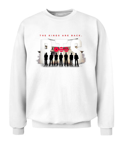 BurgerPrints [Double Sided] Bangtan Arirang Tracklist Unisex Crewneck Sweatshirt White