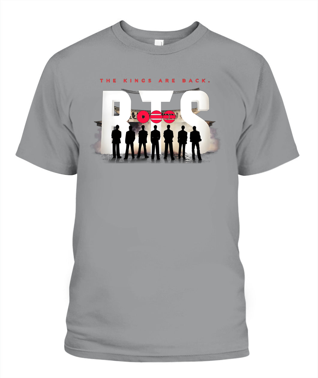 BurgerPrints [Double Sided] Bangtan Arirang Tracklist Unisex T-Shirt Sport Grey