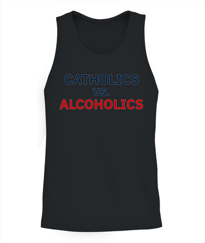 Catholics vs Alcoholics Notre vs Wisconsin Shirt Unisex Tank Top Black Apparel