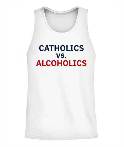 Catholics vs Alcoholics Notre vs Wisconsin Shirt Unisex Tank Top White Apparel