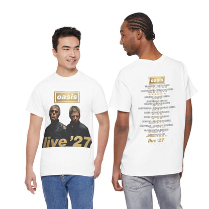 Oasis Live 27 Tour Dates Shirt White T-Shirt