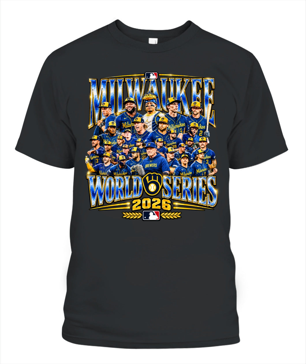 Milwaukee Brewers World Series Champions Shirt Unisex T-Shirt | Gildan 5000 Black