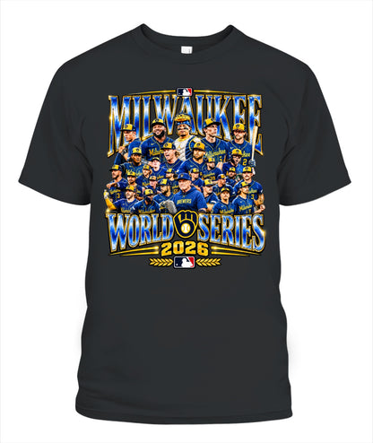Milwaukee Brewers World Series Champions Shirt Unisex T-Shirt | Gildan 5000 Black