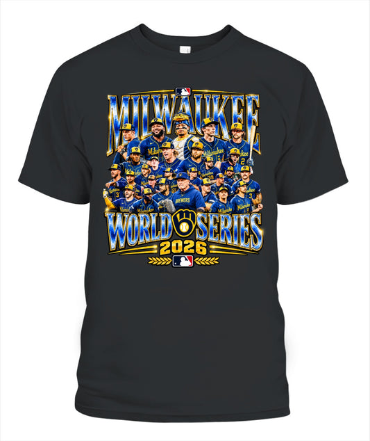 Milwaukee Brewers World Series Champions Shirt Unisex T-Shirt | Gildan 5000 Black