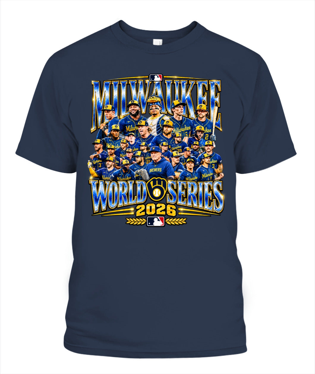 Milwaukee Brewers World Series Champions Shirt Unisex T-Shirt | Gildan 5000 Navy