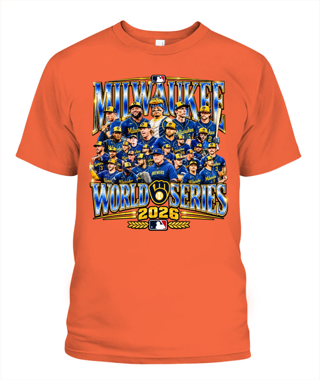 Milwaukee Brewers World Series Champions Shirt Unisex T-Shirt | Gildan 5000 Orange