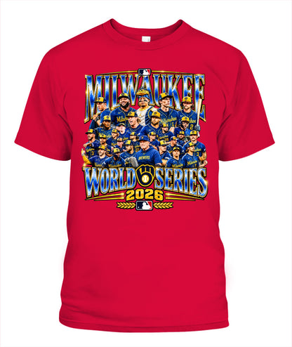 Milwaukee Brewers World Series Champions Shirt Unisex T-Shirt | Gildan 5000 Red
