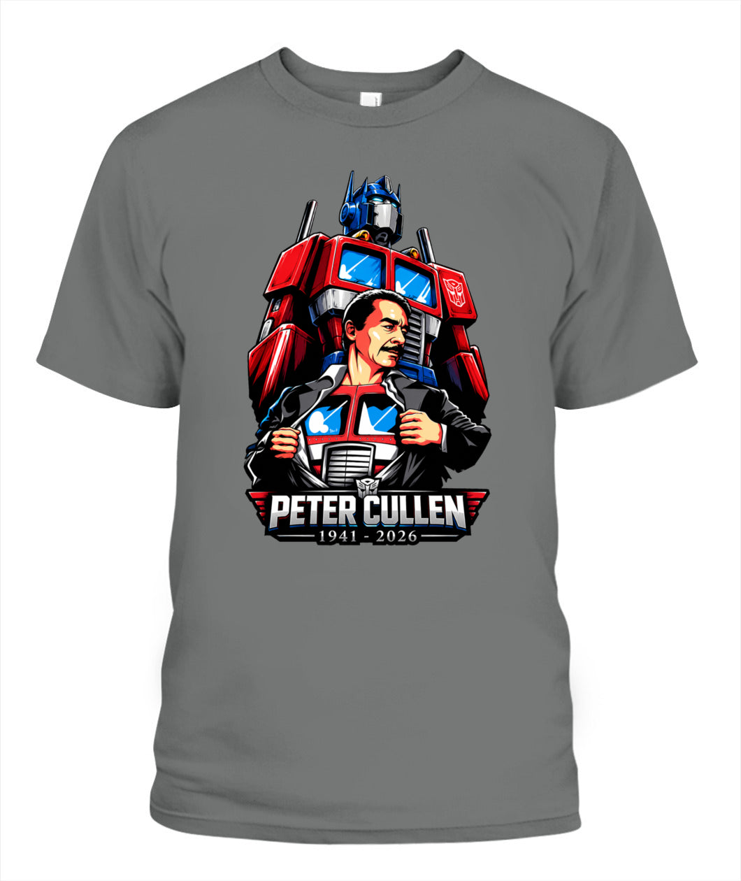 Peter Cullen Heavy Cotton Unisex T-Shirt Heavy Cotton Unisex T-Shirt Graphite Heather
