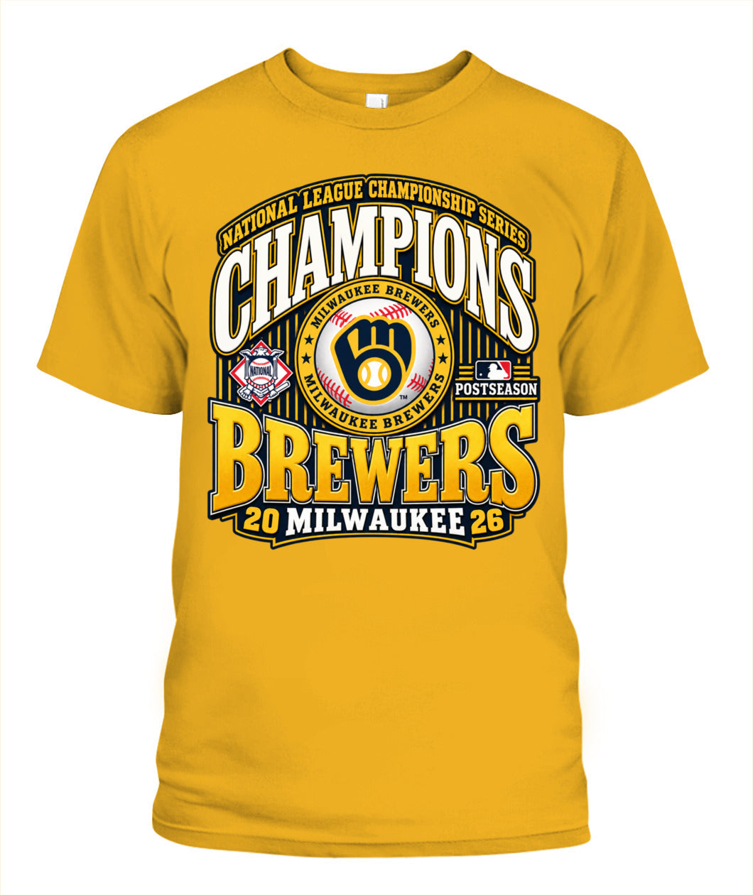 Milwaukee Brewers NLCS Champions Shirt Unisex T-Shirt Gold