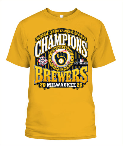 Milwaukee Brewers NLCS Champions Shirt Unisex T-Shirt Gold