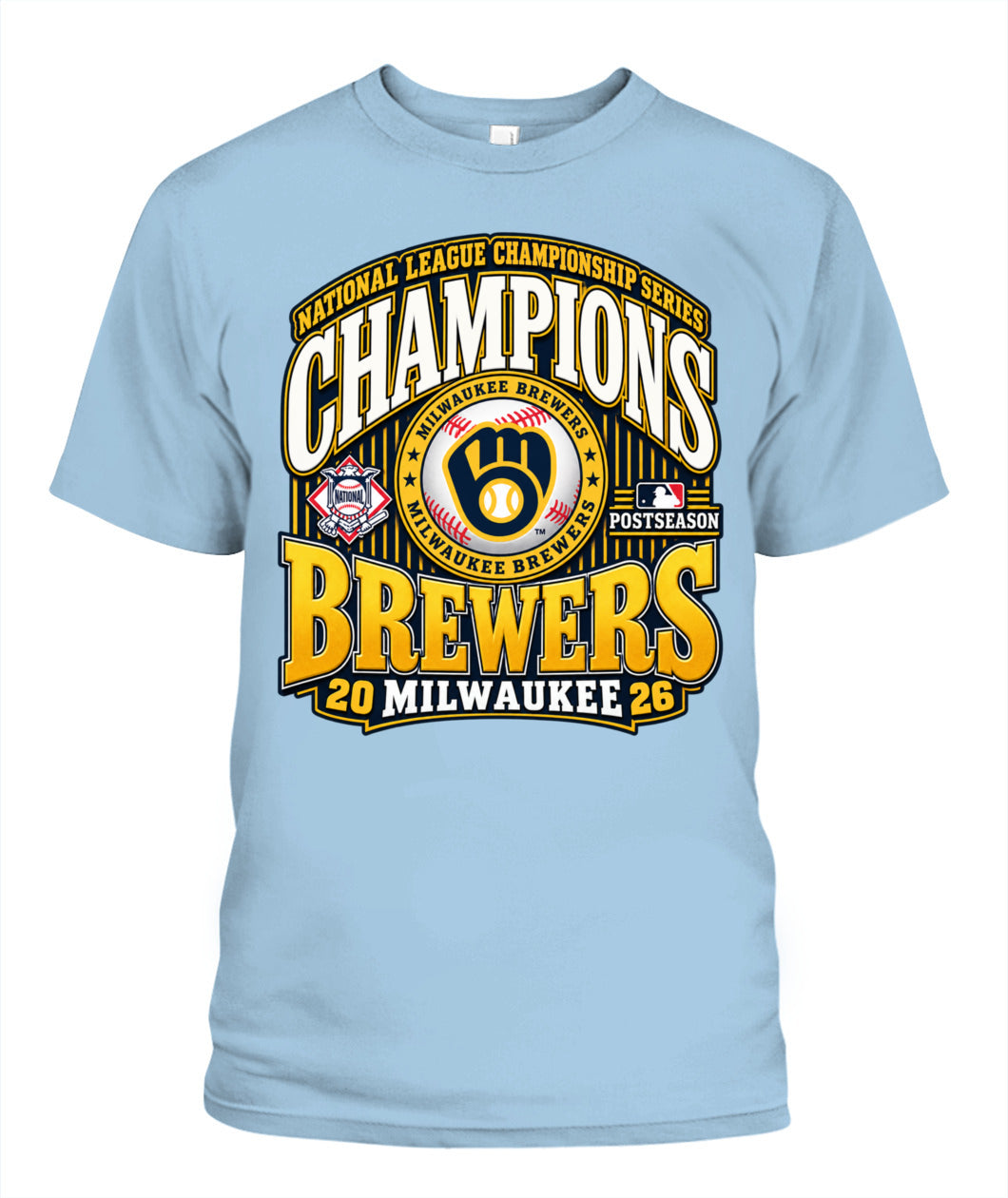 Milwaukee Brewers NLCS Champions Shirt Unisex T-Shirt Light Blue