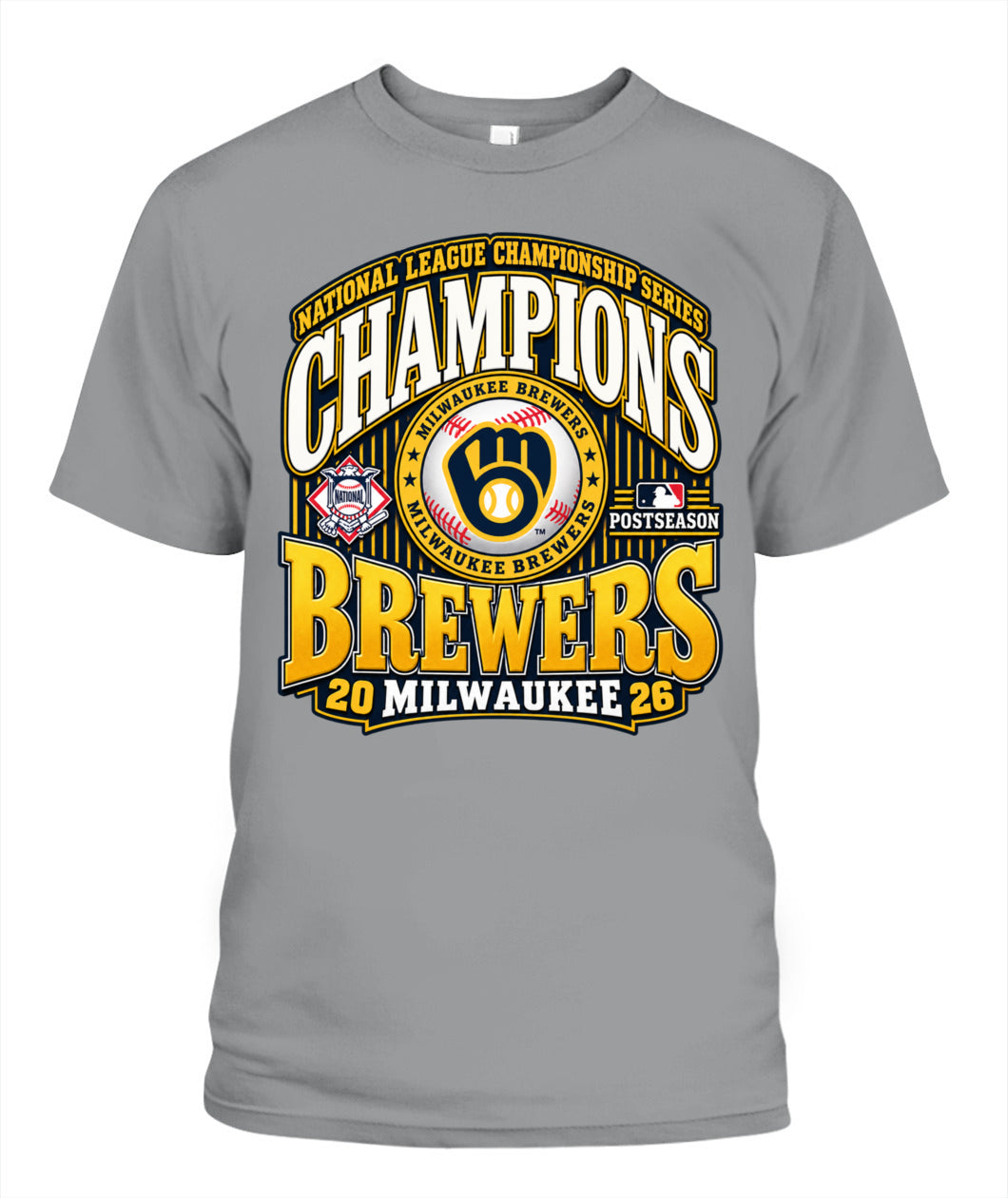 Milwaukee Brewers NLCS Champions Shirt Unisex T-Shirt Sport Grey