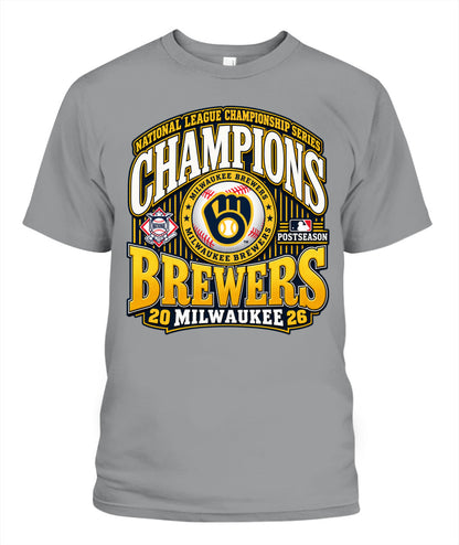 Milwaukee Brewers NLCS Champions Shirt Unisex T-Shirt Sport Grey