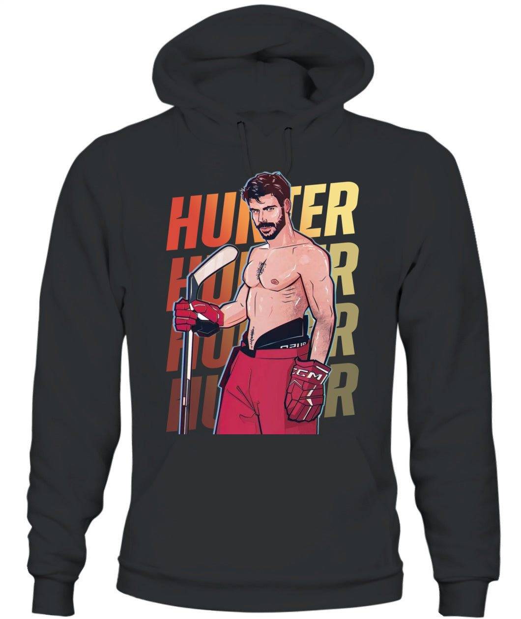BurgerPrints Gay Scott Hunter Unisex Hoodie Black