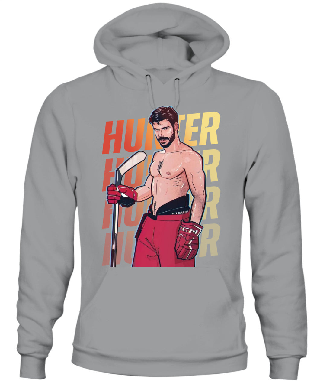 BurgerPrints Gay Scott Hunter Unisex Hoodie Sport Grey