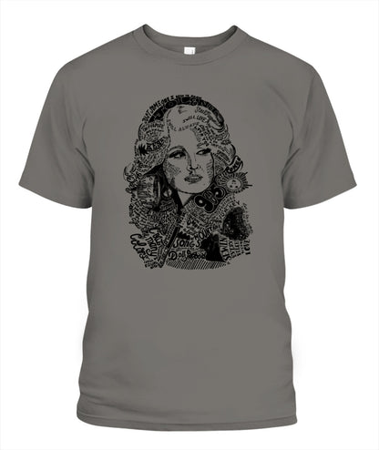 Dolly Parton Immortal Songs Shirt Unisex T-Shirt Grey