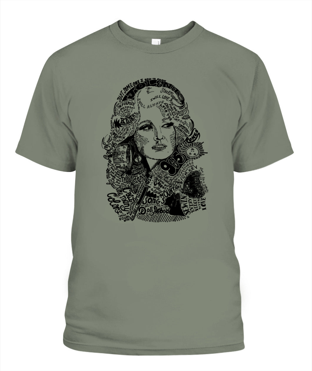 Dolly Parton Immortal Songs Shirt Unisex T-Shirt Moss