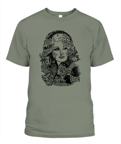 Dolly Parton Immortal Songs Shirt Unisex T-Shirt Moss