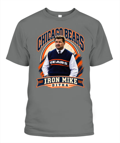 Iron Mike Ditka Shirt Unisex T-Shirt Graphite Heather Apparel