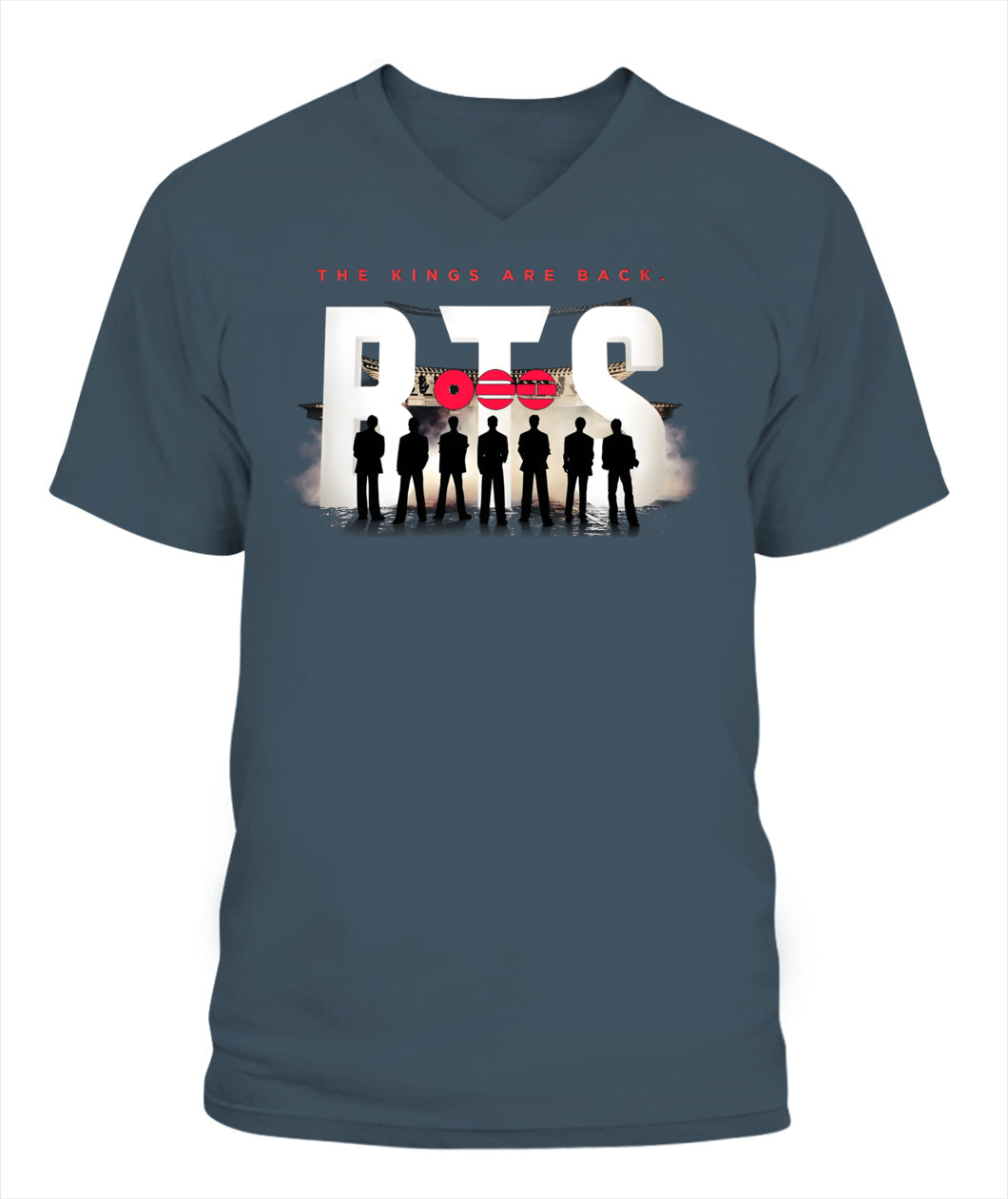 BurgerPrints [Double Sided] Arirang Tracklist V-Neck Shirt Unisex V-Neck T-Shirt Dark Heather