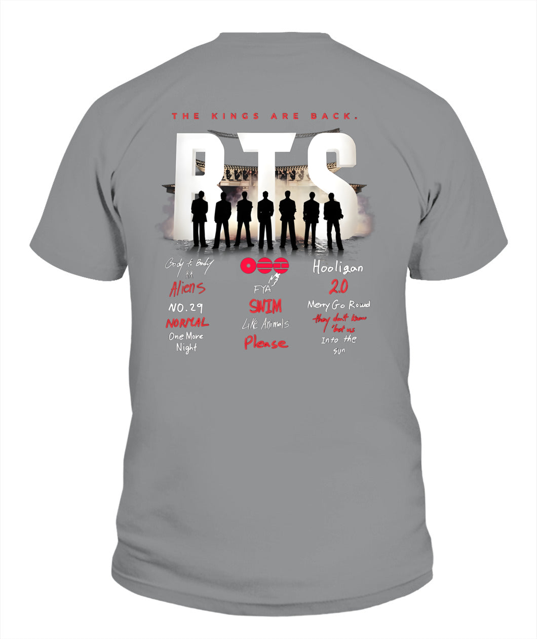 BurgerPrints [Double Sided] Arirang Tracklist V-Neck Shirt