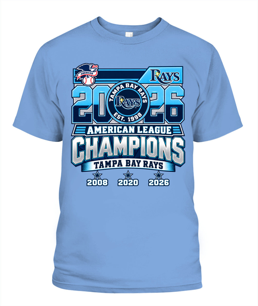 Rays ACLS Champions Dates Shirt Unisex T-Shirt Carolina Blue