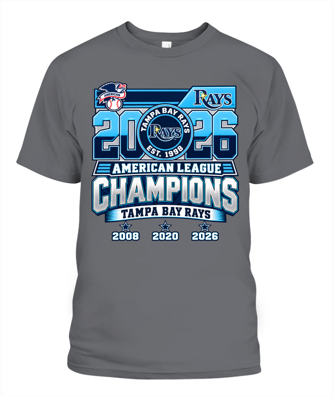 Rays ACLS Champions Dates Shirt Unisex T-Shirt Charcoal