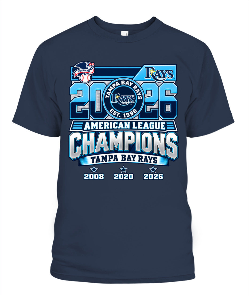 Rays ACLS Champions Dates Shirt Unisex T-Shirt Navy