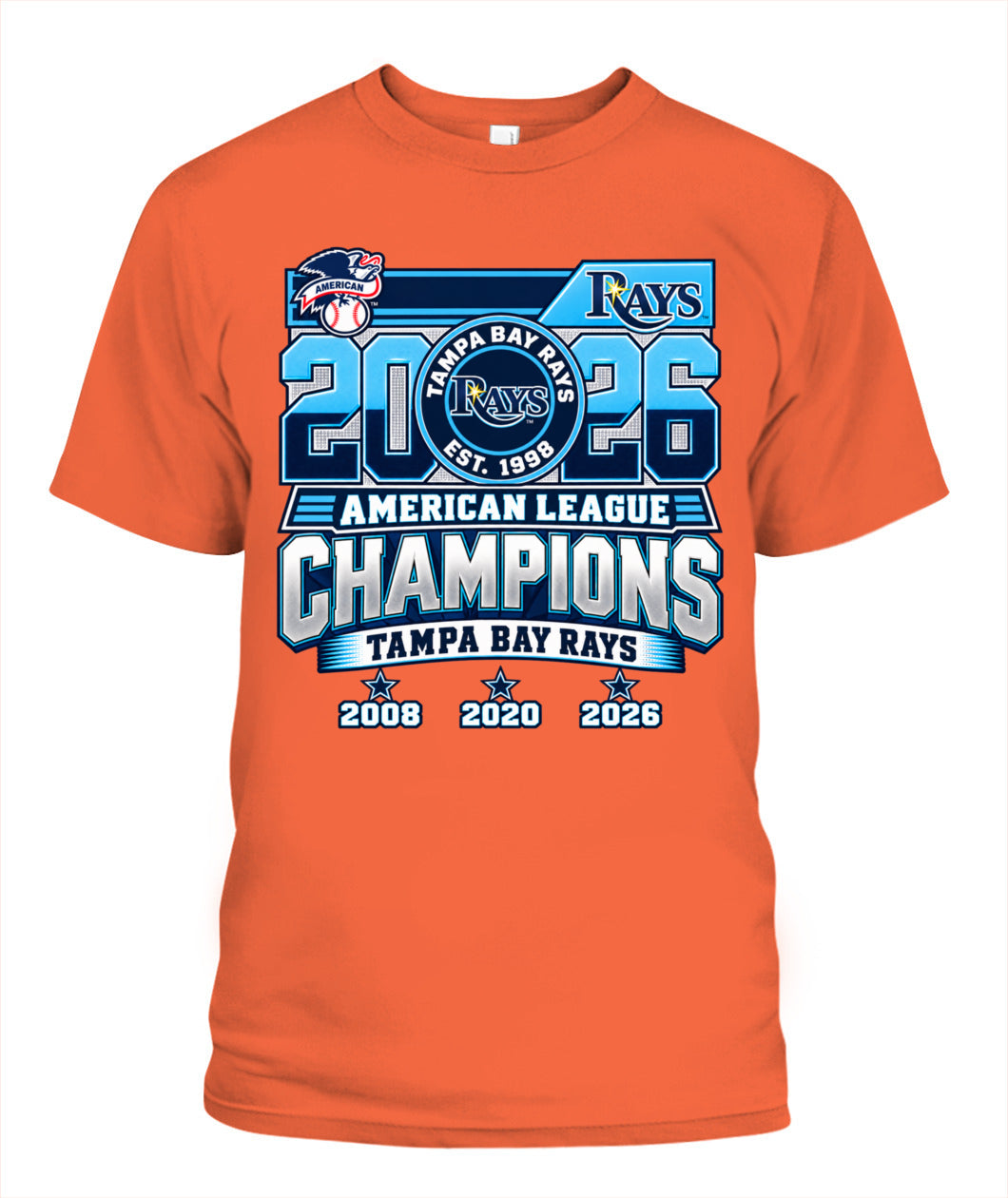 Rays ACLS Champions Dates Shirt Unisex T-Shirt Orange
