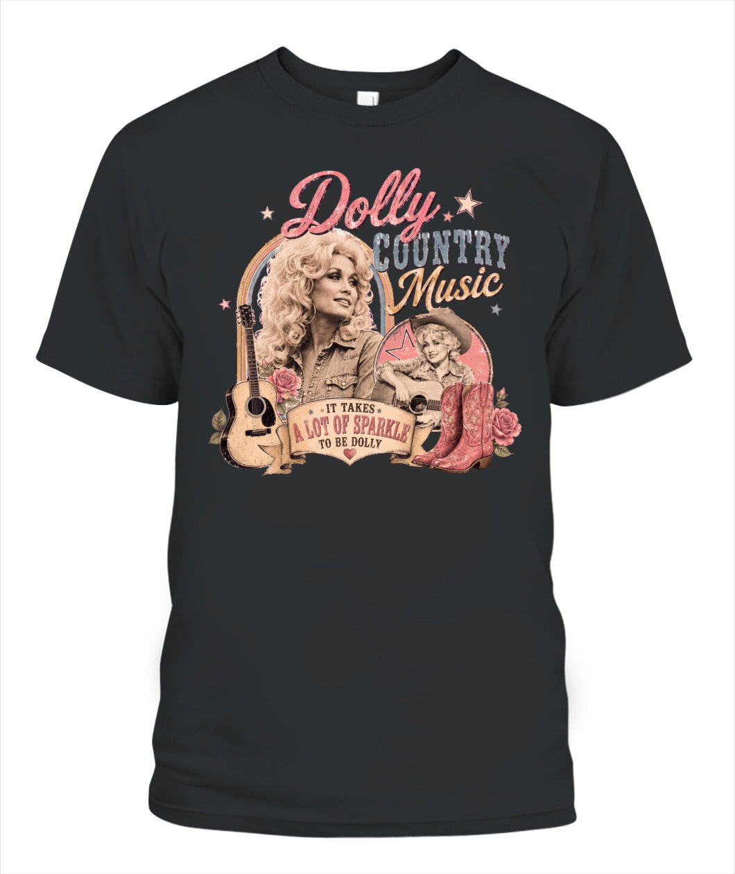 Country Music Dolly Shirt Unisex T-Shirt Black