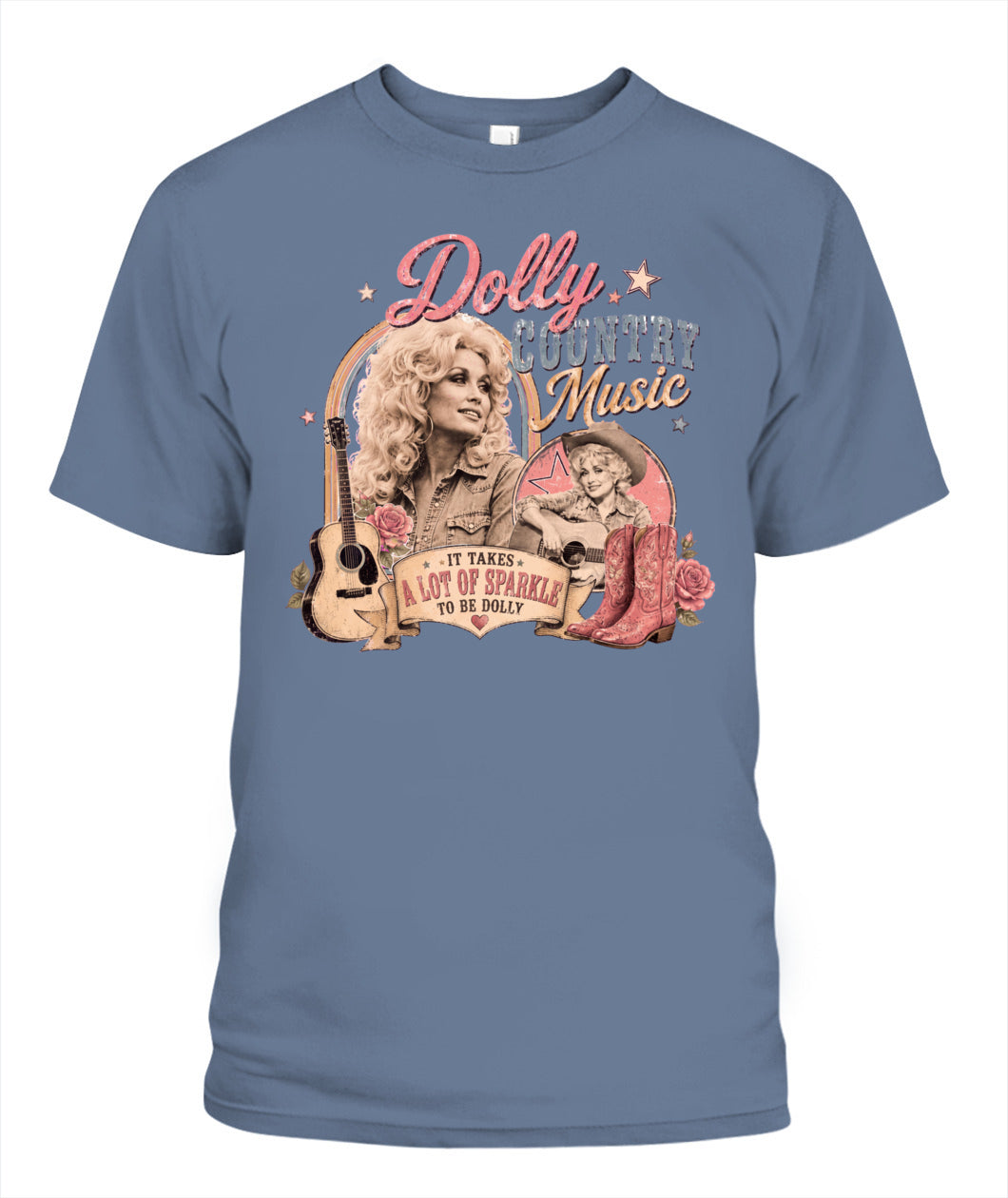 Country Music Dolly Shirt Unisex T-Shirt Blue Jean