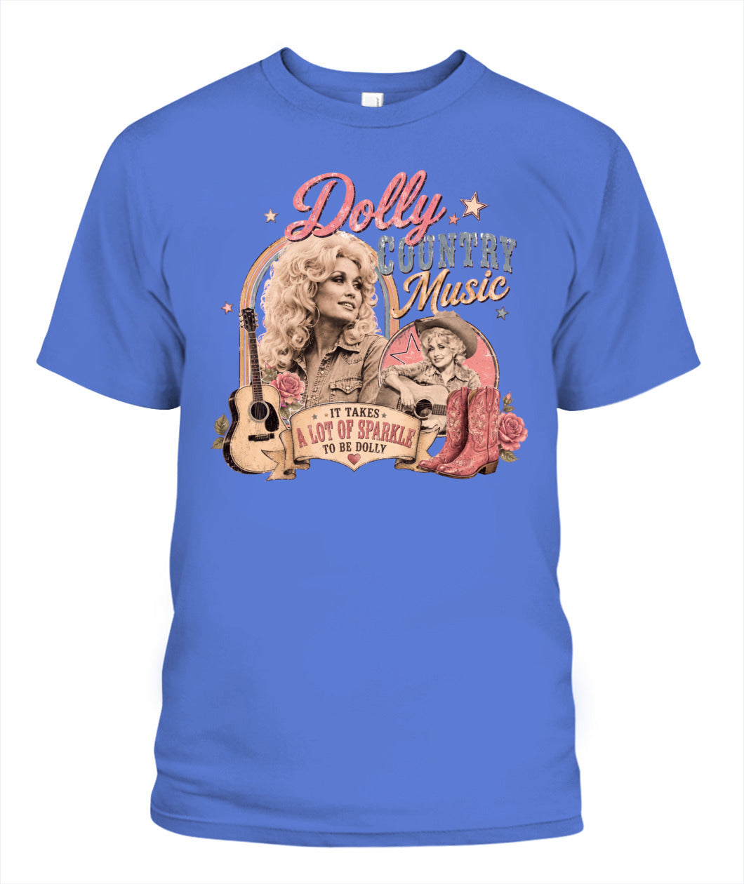 Country Music Dolly Shirt Unisex T-Shirt Flo Blue