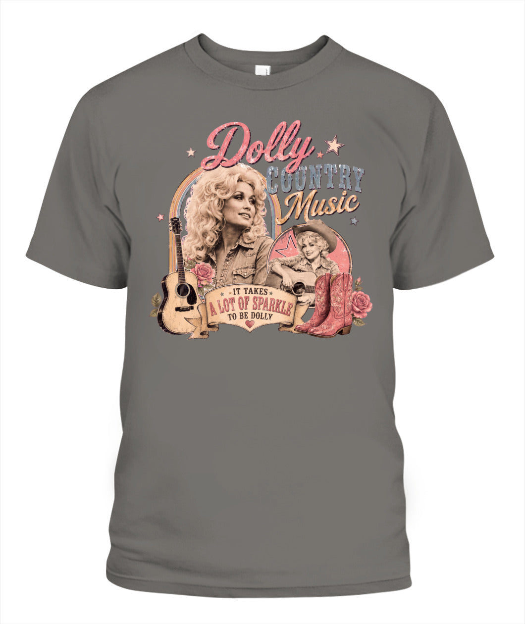 Country Music Dolly Shirt Unisex T-Shirt Grey