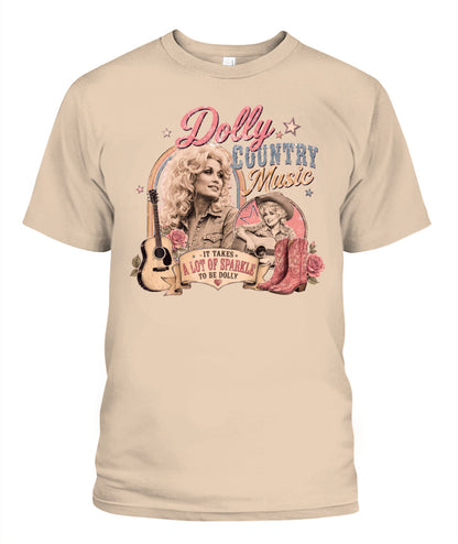 Country Music Dolly Shirt Unisex T-Shirt Ivory