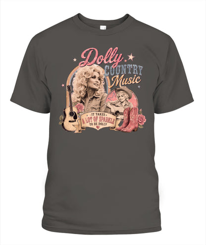 Country Music Dolly Shirt Unisex T-Shirt Pepper