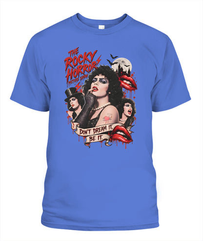Tim Curry The Rocky Horror Shirt Unisex T-Shirt Flo Blue