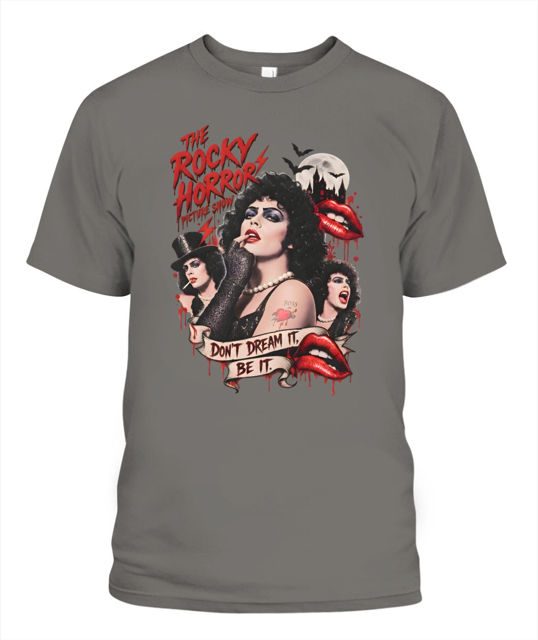 Tim Curry The Rocky Horror Shirt Unisex T-Shirt Grey