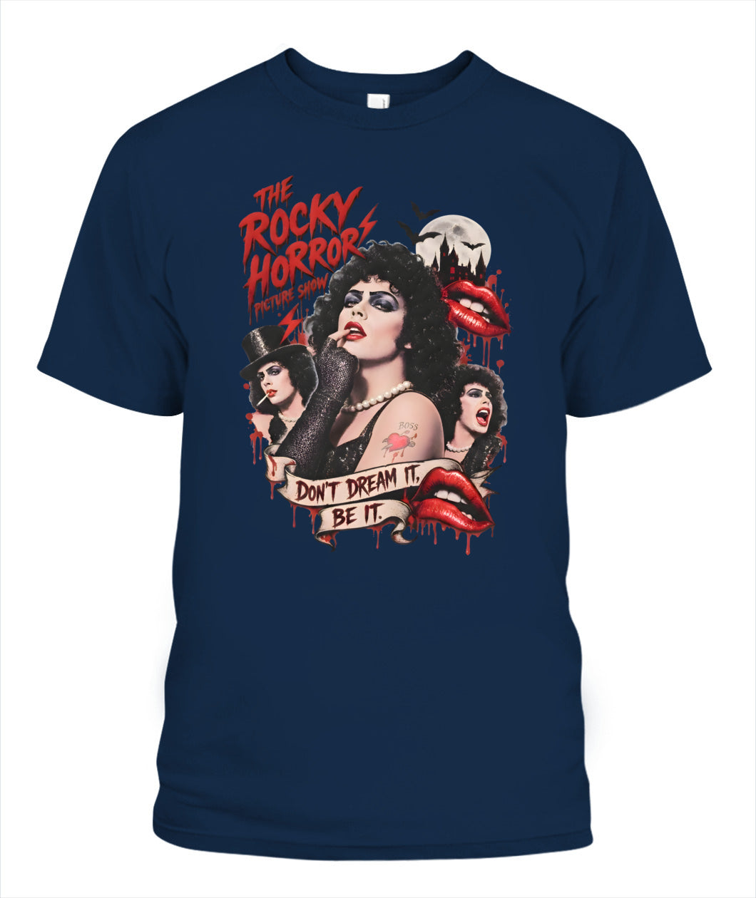 Tim Curry The Rocky Horror Shirt Unisex T-Shirt Navy
