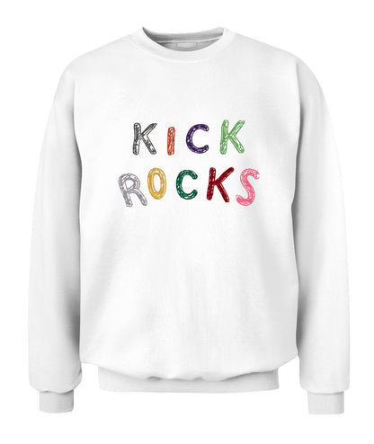 Kick Rocks Cunningham Shirt Unisex Crewneck Sweatshirt White