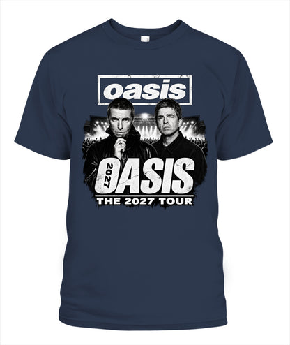 Oasis Band 2027 Tour Shirt Unisex T-Shirt Navy