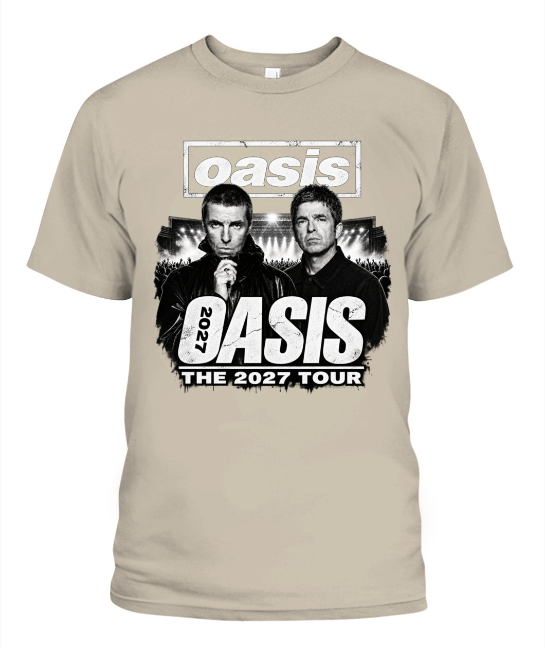 Oasis Band 2027 Tour Shirt Unisex T-Shirt Sand
