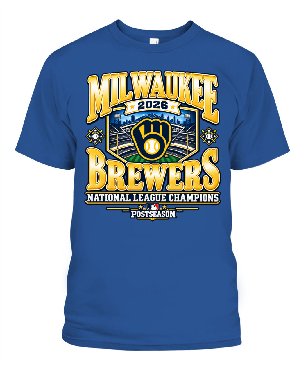 Milwaukee Brewers 2026 National League Champions Shirt Unisex T-Shirt Royal
