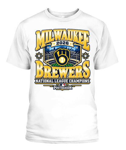 Milwaukee Brewers 2026 National League Champions Shirt Unisex T-Shirt White