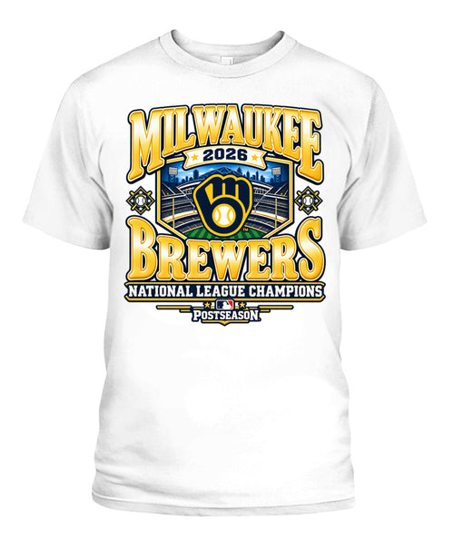 Milwaukee Brewers 2026 National League Champions Shirt Unisex T-Shirt White