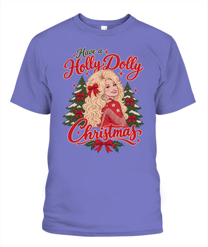 Have a Holly Dolly Christmas Shirt Unisex T-Shirt Violet