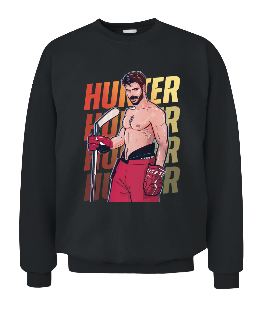 BurgerPrints Gay Scott Hunter Unisex Crewneck Sweatshirt Black