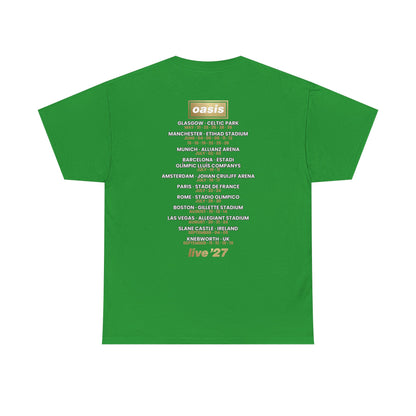 Oasis Live 27 Tour Dates Shirt T-Shirt