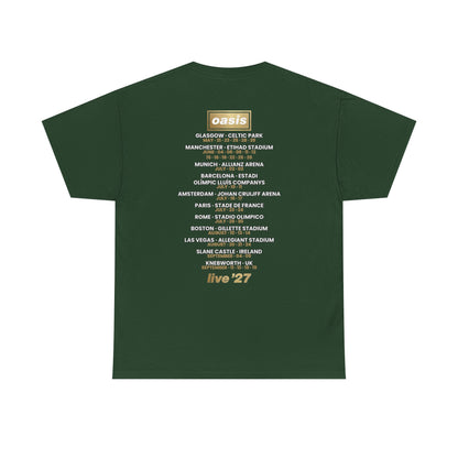 Oasis Live 27 Tour Dates Shirt T-Shirt